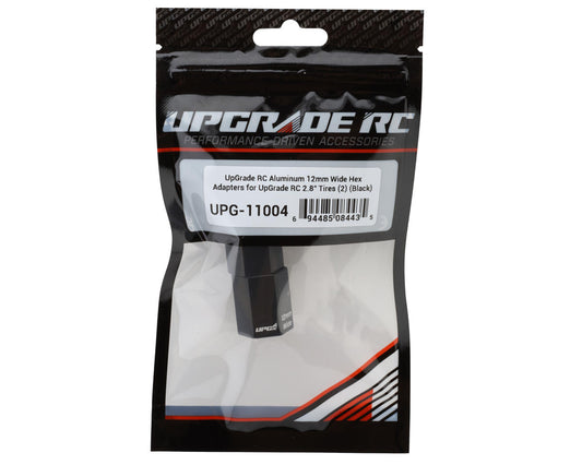 UpGrade RC Aluminum 12mm Hex Adapters for UpGrade RC 2.8" Wheels (Black) (2)