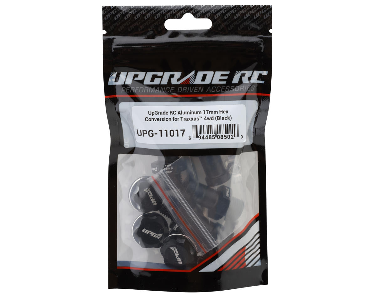 UpGrade RC Aluminum 17mm Hex Conversion for Traxxas® Stampede® 4X4 (Black)