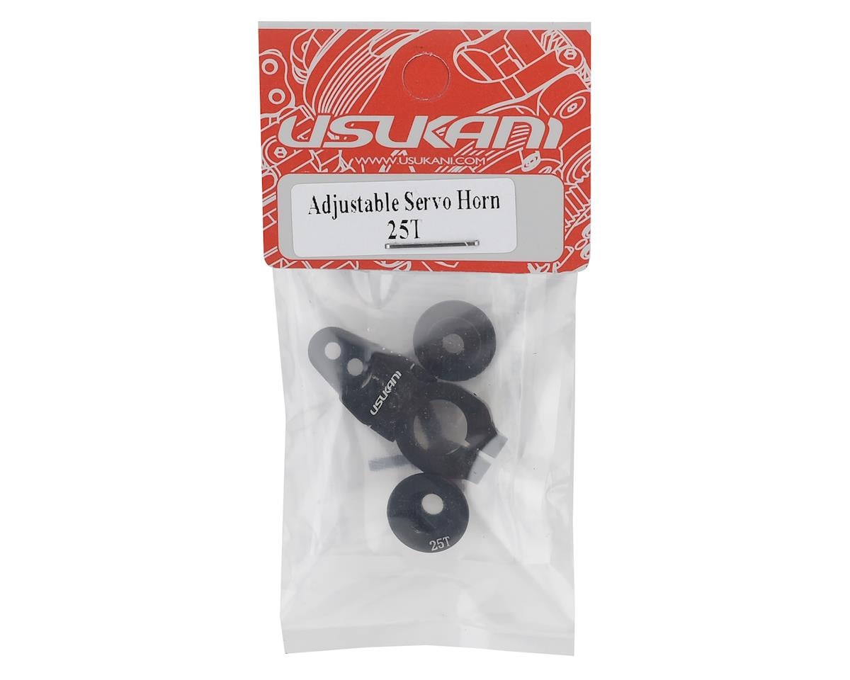 Usukani Adjustable 25T Servo Horn (Black)