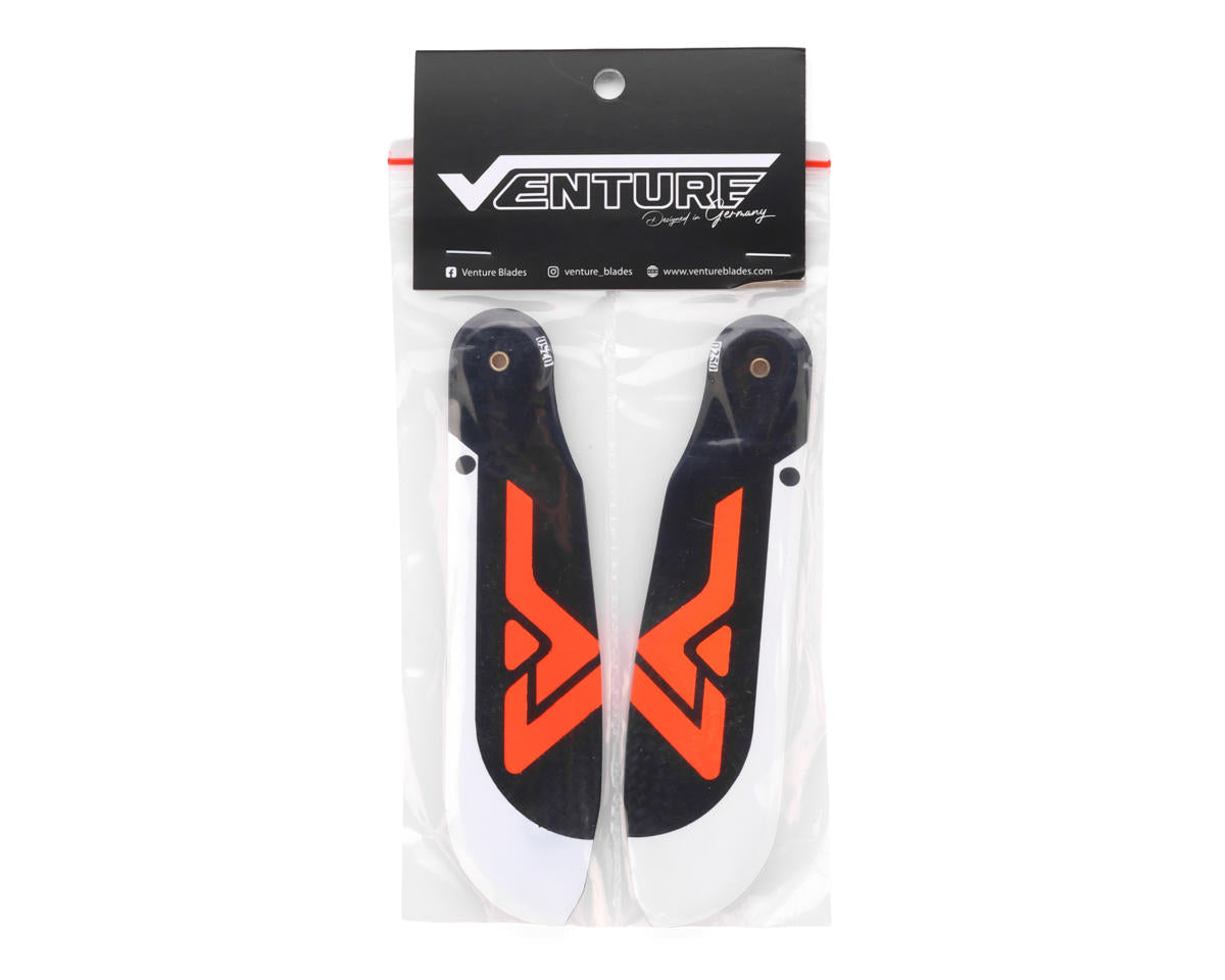 Venture Blades 114mm Premium Carbon Fiber Tail Blades (Orange) (2)