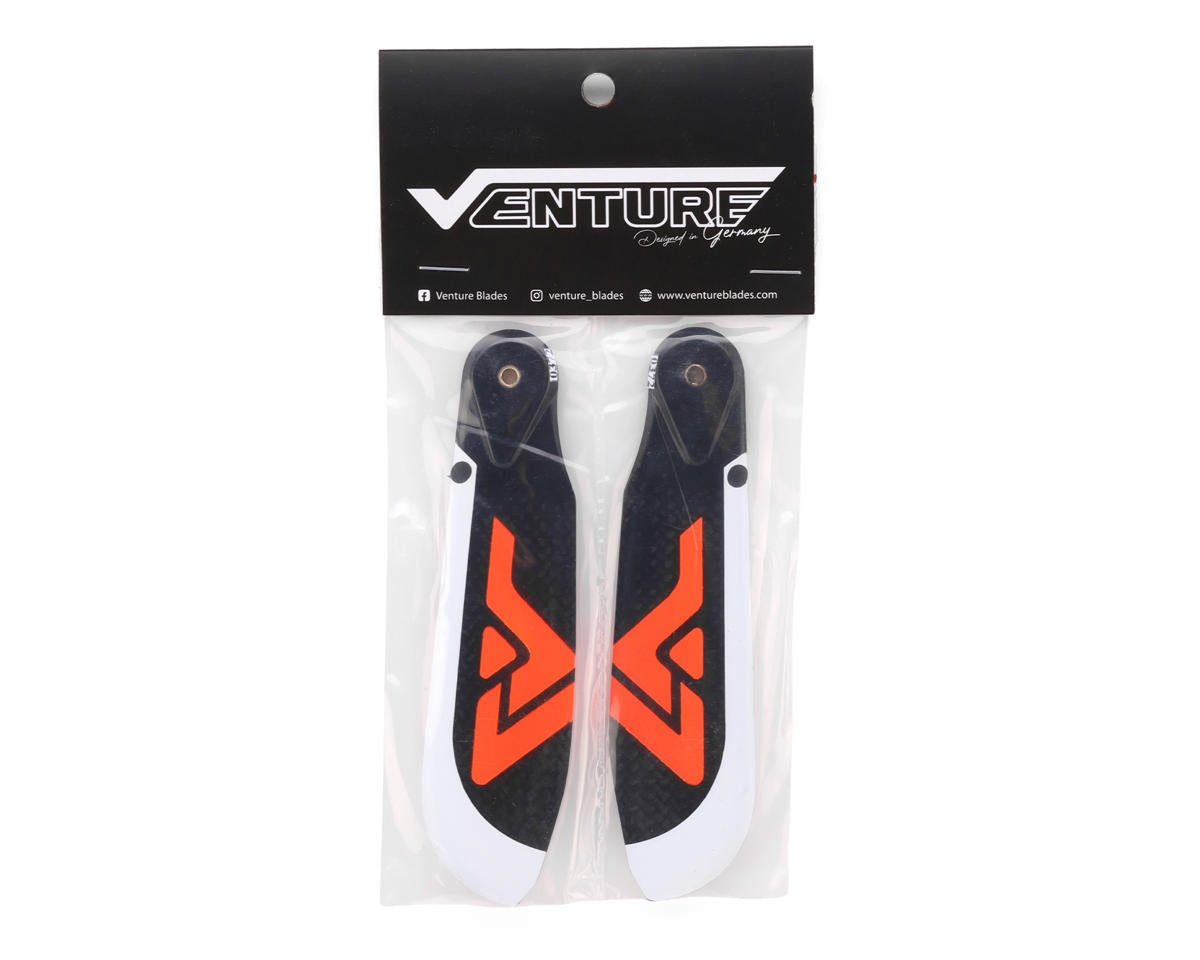 Venture Blades 96mm Premium Carbon Fiber Tail Blades (Orange) (2)