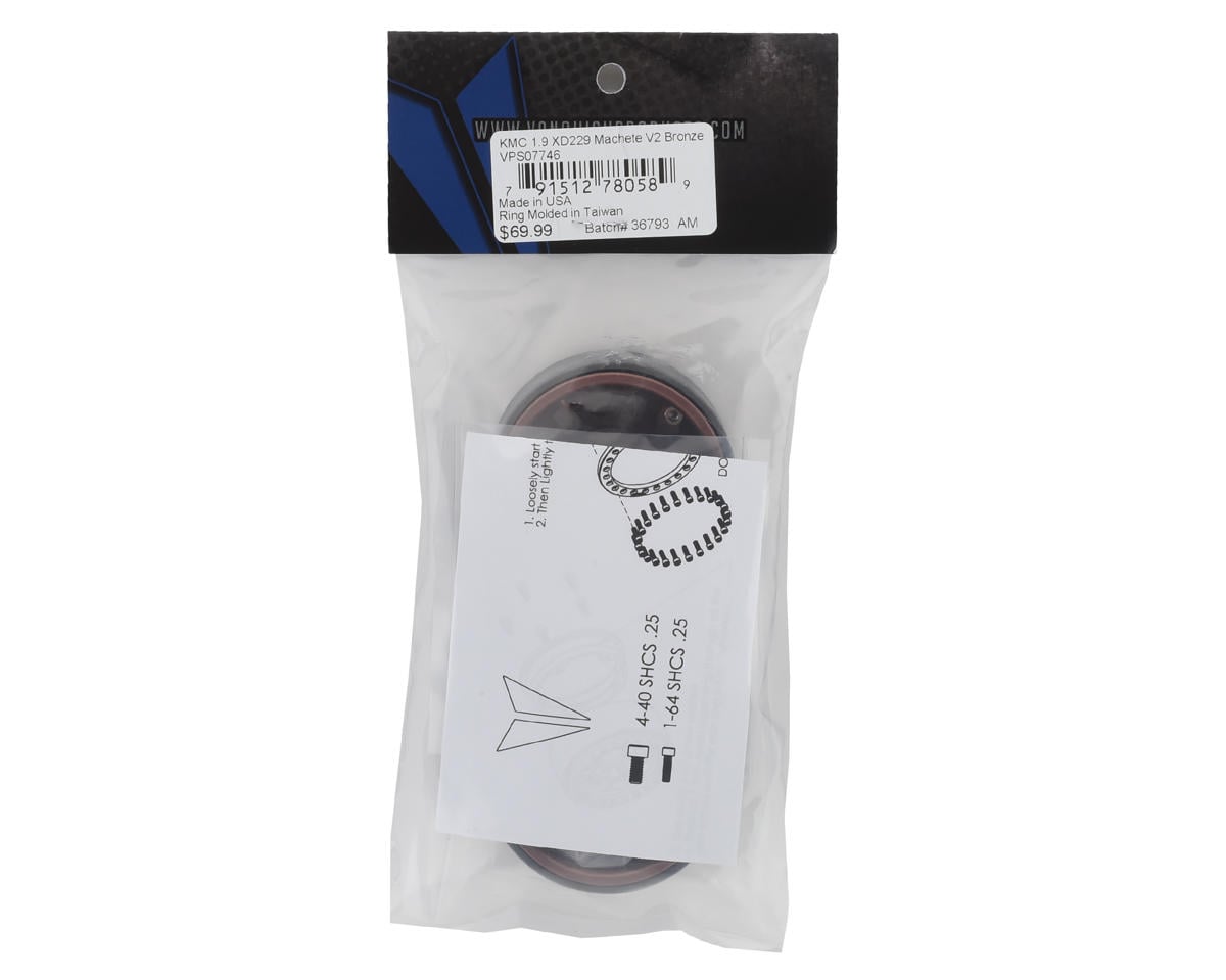 Vanquish Products 1.9" KMC XD229 Machete V2 CNC Aluminum Crawler Beadlock Wheels