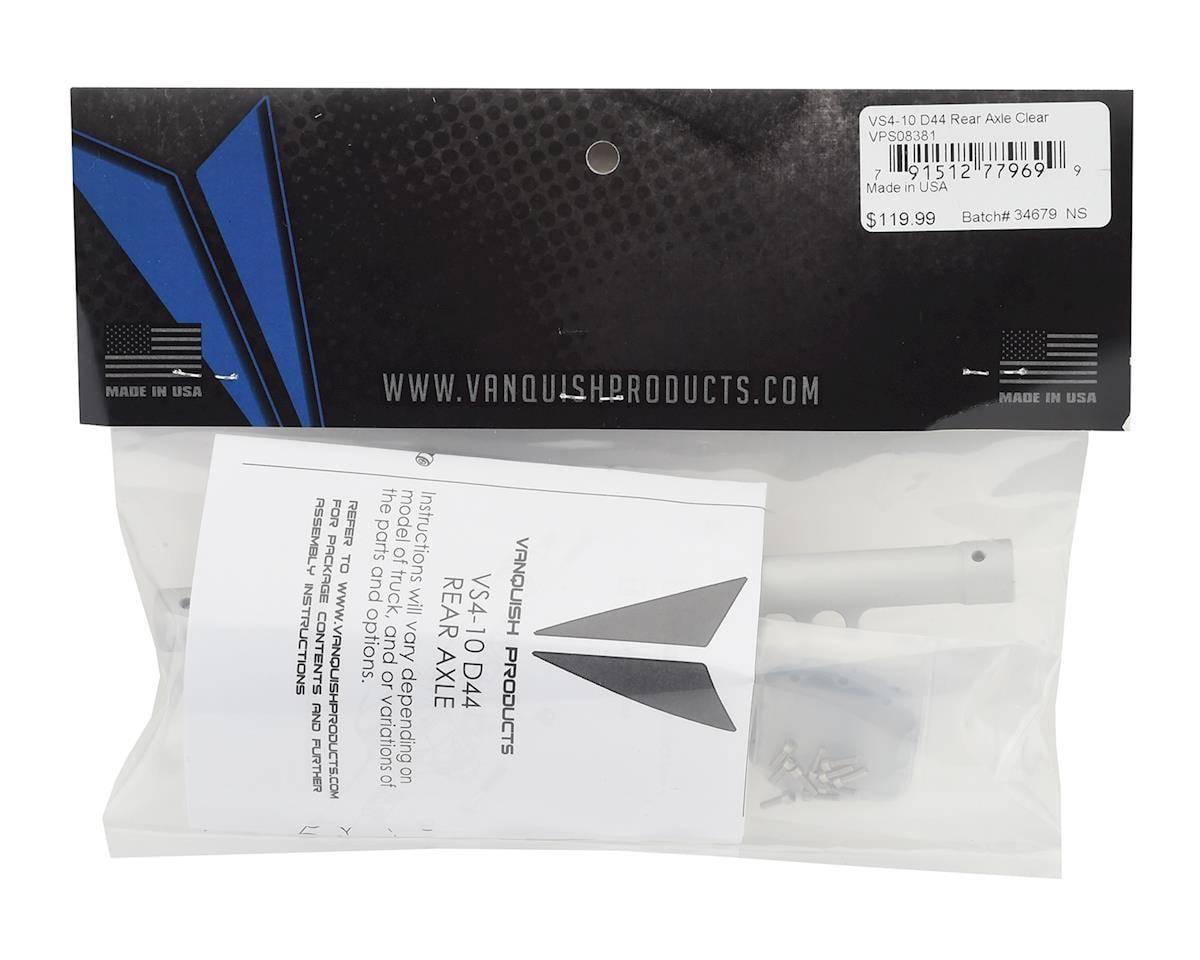 Vanquish Products VS4-10 Currie D44 Rear Axle (Clear)