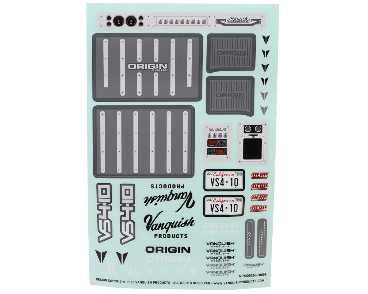 Vanquish Products VS4-10 Origin Classic Body Interior & Accessories Set (Clear)