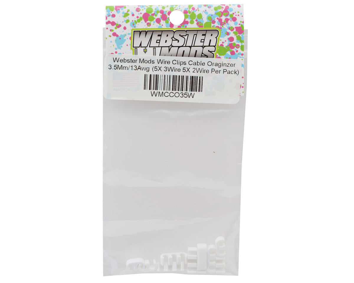 Webster Mods Wires & Cables Organizer Clips (White) (13AWG)