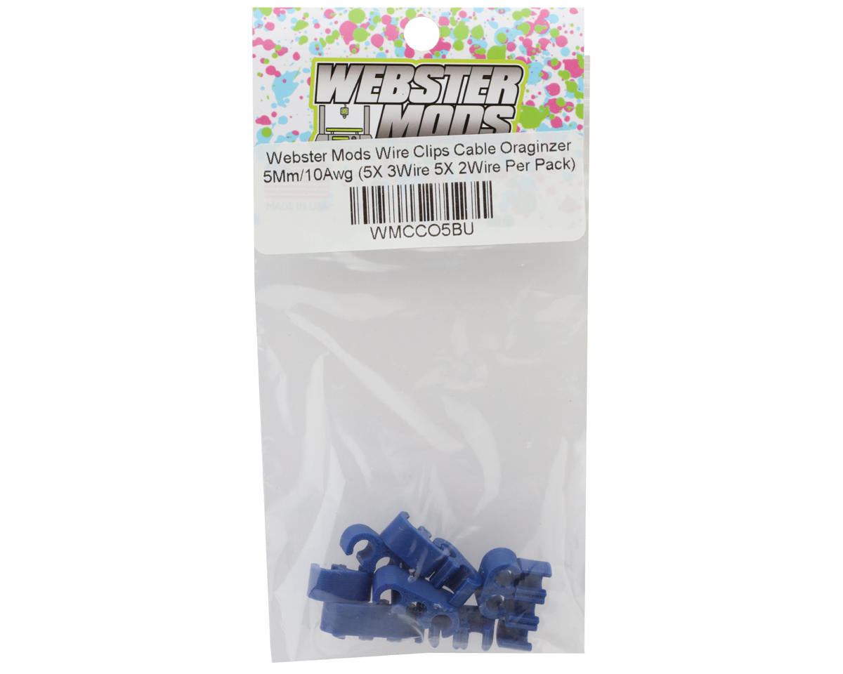 Webster Mods Wires & Cables Organizer Clips (Blue) (10AWG)