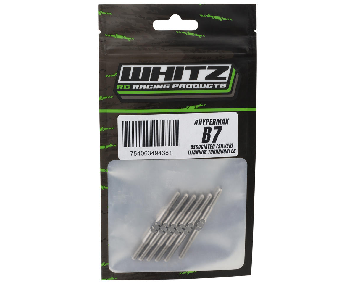 Whitz Racing Products HyperMax RC10B7/B7D 3.5mm Titanium Turnbuckles (Silver)