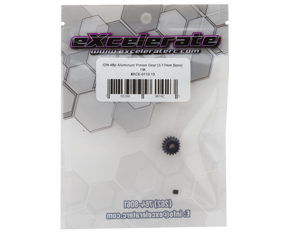 eXcelerate ION Aluminum 48p Pinion Gear (3.17mm Bore) (19T)