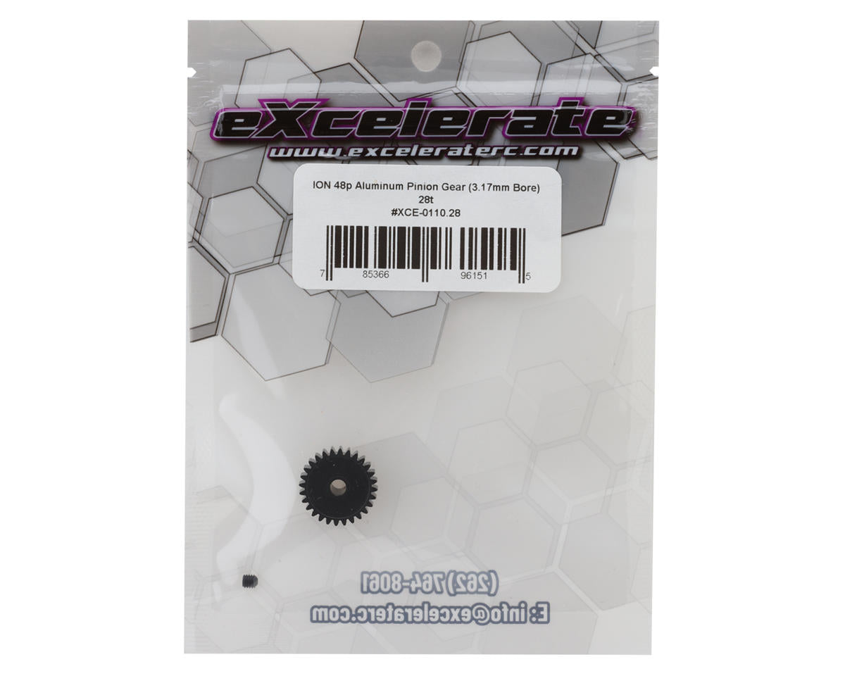 eXcelerate ION Aluminum 48p Pinion Gear (3.17mm Bore) (28T)
