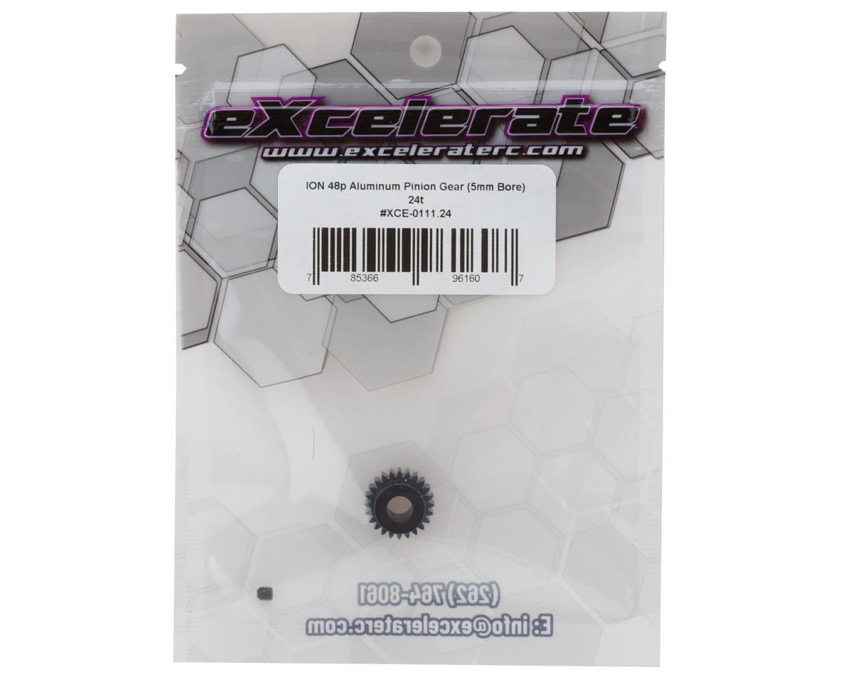 eXcelerate ION Aluminum 48p Pinion Gear (5mm Bore) (24T)