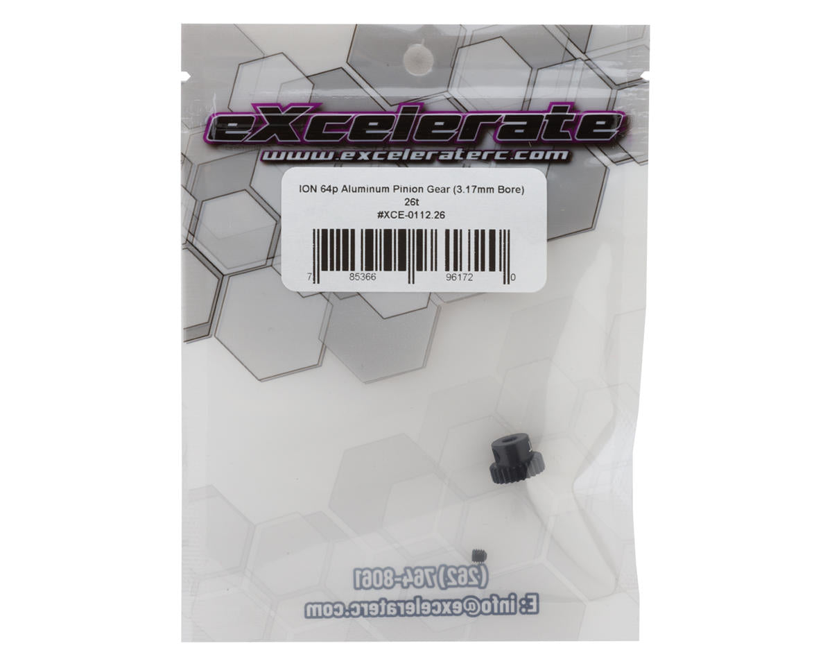 eXcelerate ION Aluminum 64p Pinion Gear (3.17mm Bore) (26T)