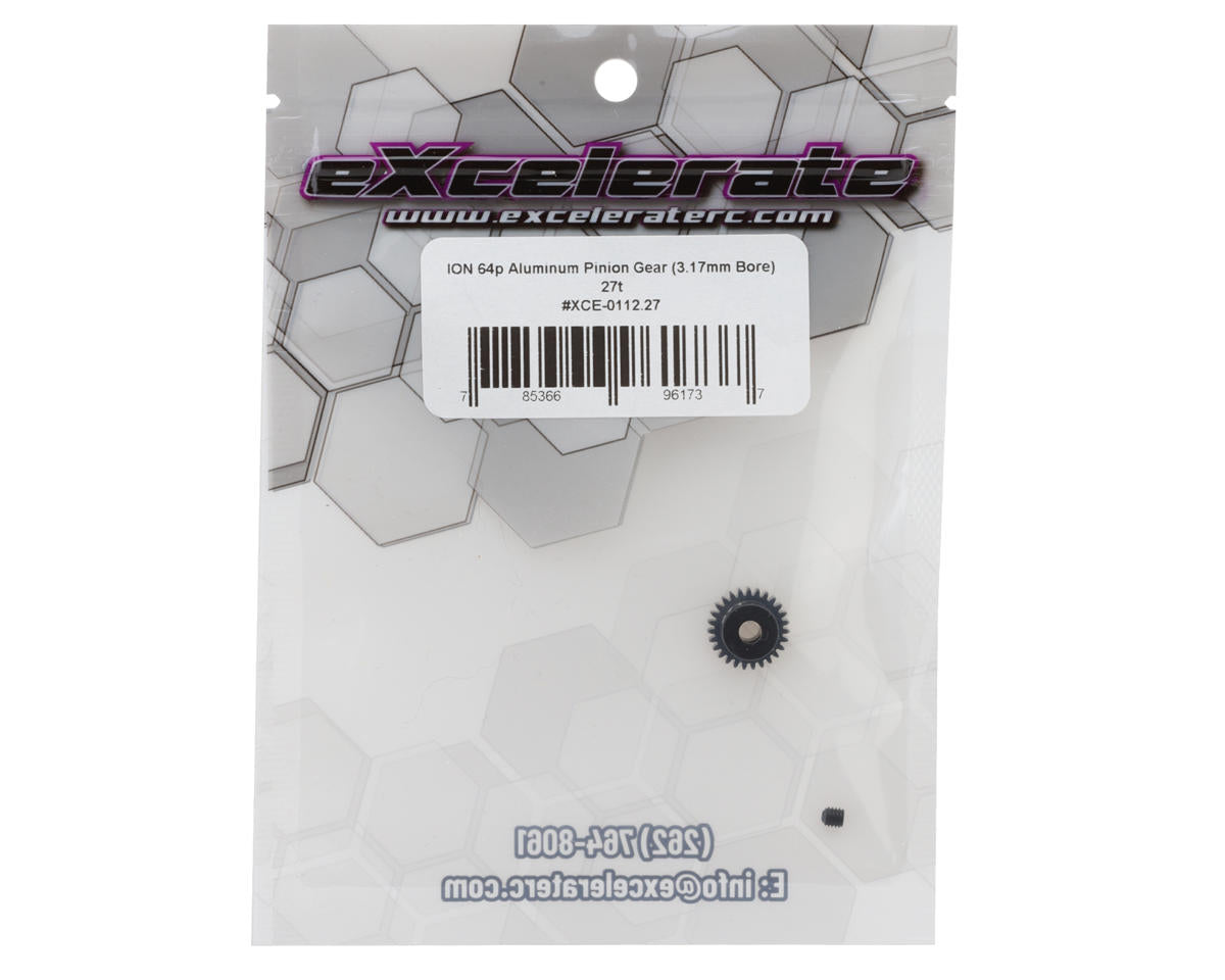 eXcelerate ION Aluminum 64p Pinion Gear (3.17mm Bore) (27T)