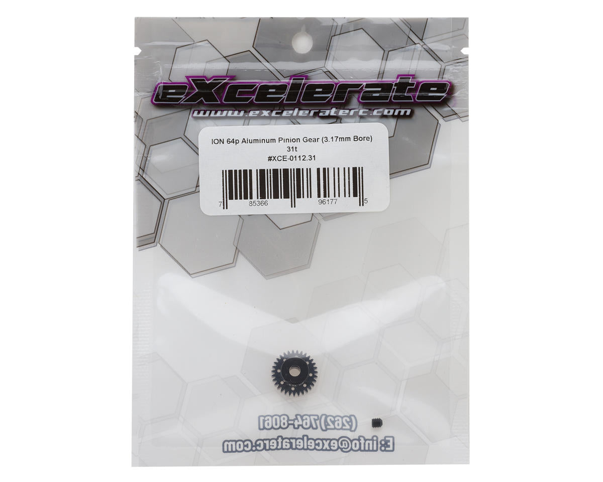 eXcelerate ION Aluminum 64p Pinion Gear (3.17mm Bore) (31T)