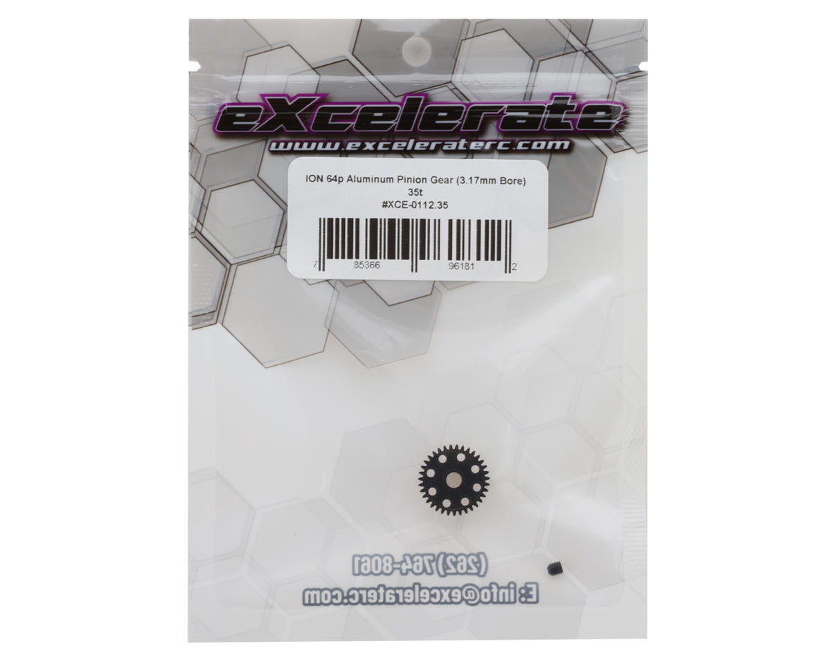 eXcelerate ION Aluminum 64p Pinion Gear (3.17mm Bore) (35T)