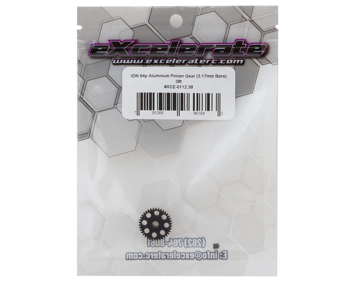 eXcelerate ION Aluminum 64p Pinion Gear (3.17mm Bore) (38T)