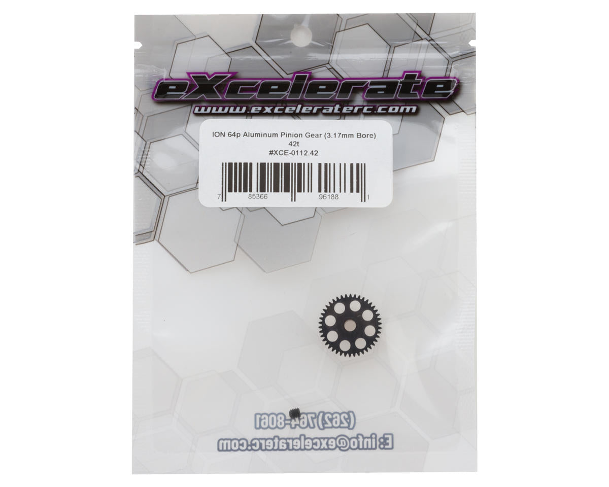 eXcelerate ION Aluminum 64p Pinion Gear (3.17mm Bore) (42T)