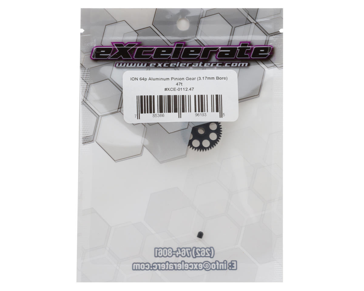 eXcelerate ION Aluminum 64p Pinion Gear (3.17mm Bore) (47T)