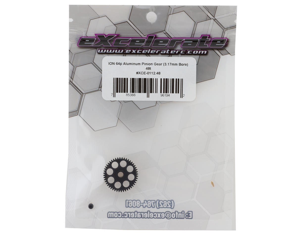 eXcelerate ION Aluminum 64p Pinion Gear (3.17mm Bore) (48T)