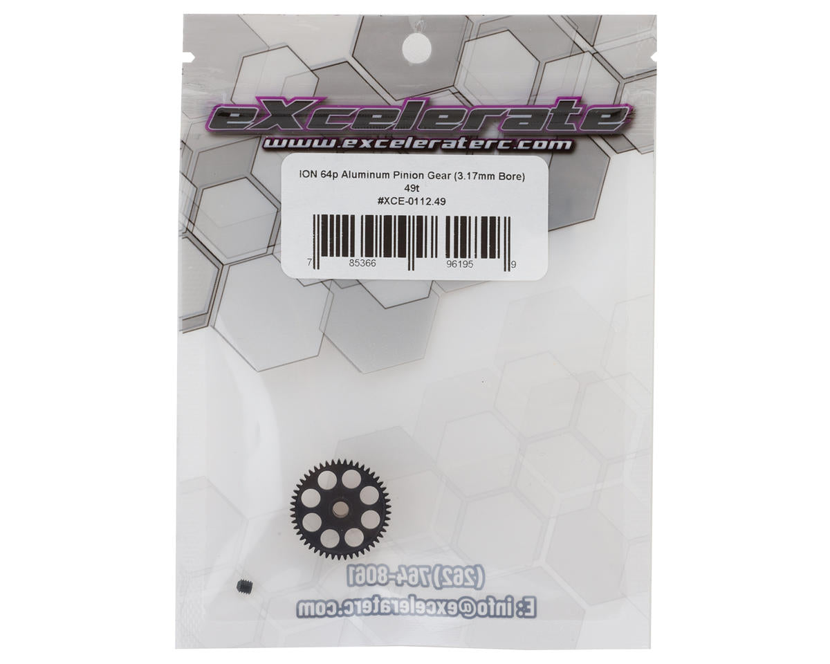 eXcelerate ION Aluminum 64p Pinion Gear (3.17mm Bore) (49T)