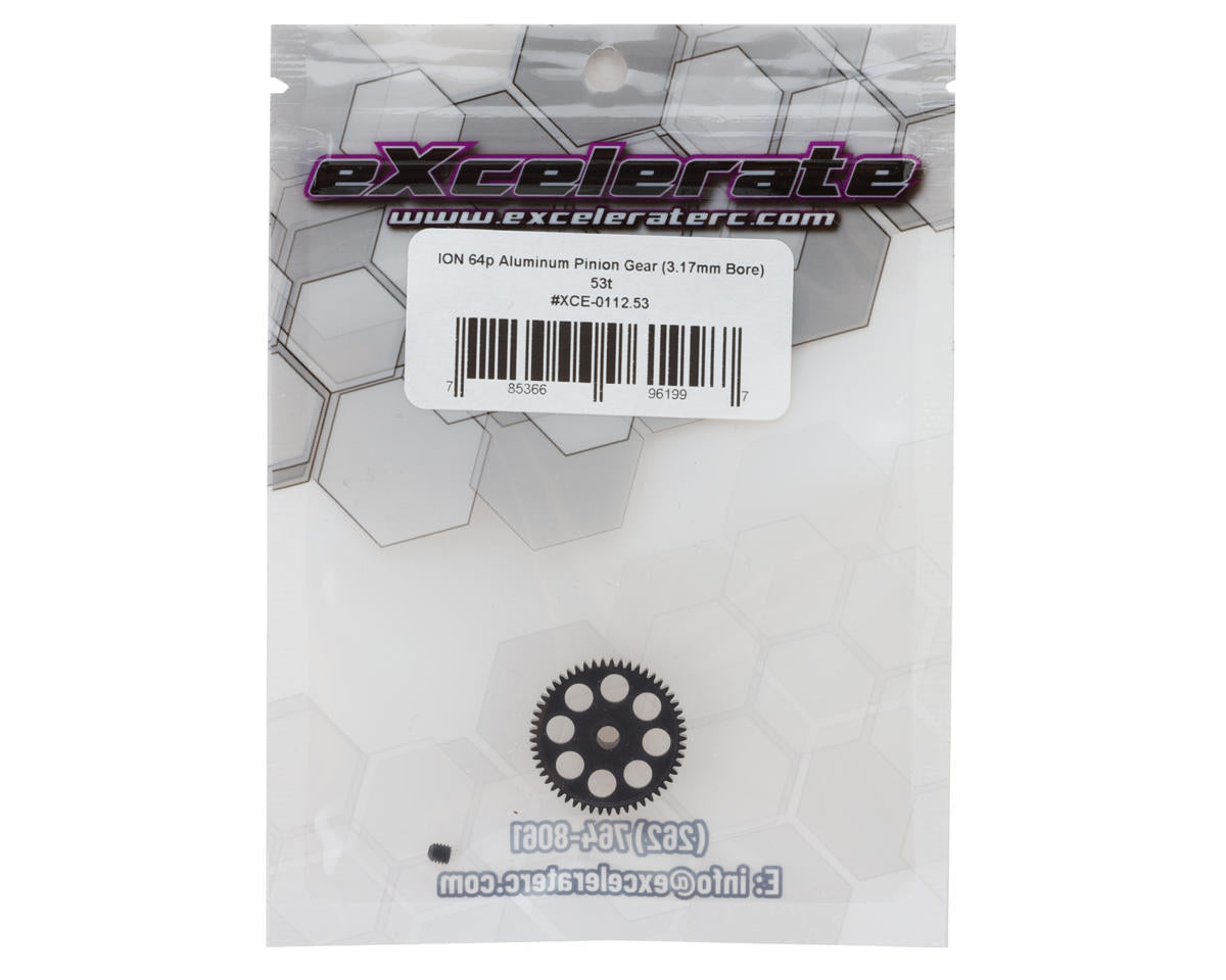 eXcelerate ION Aluminum 64p Pinion Gear (3.17mm Bore) (53T)