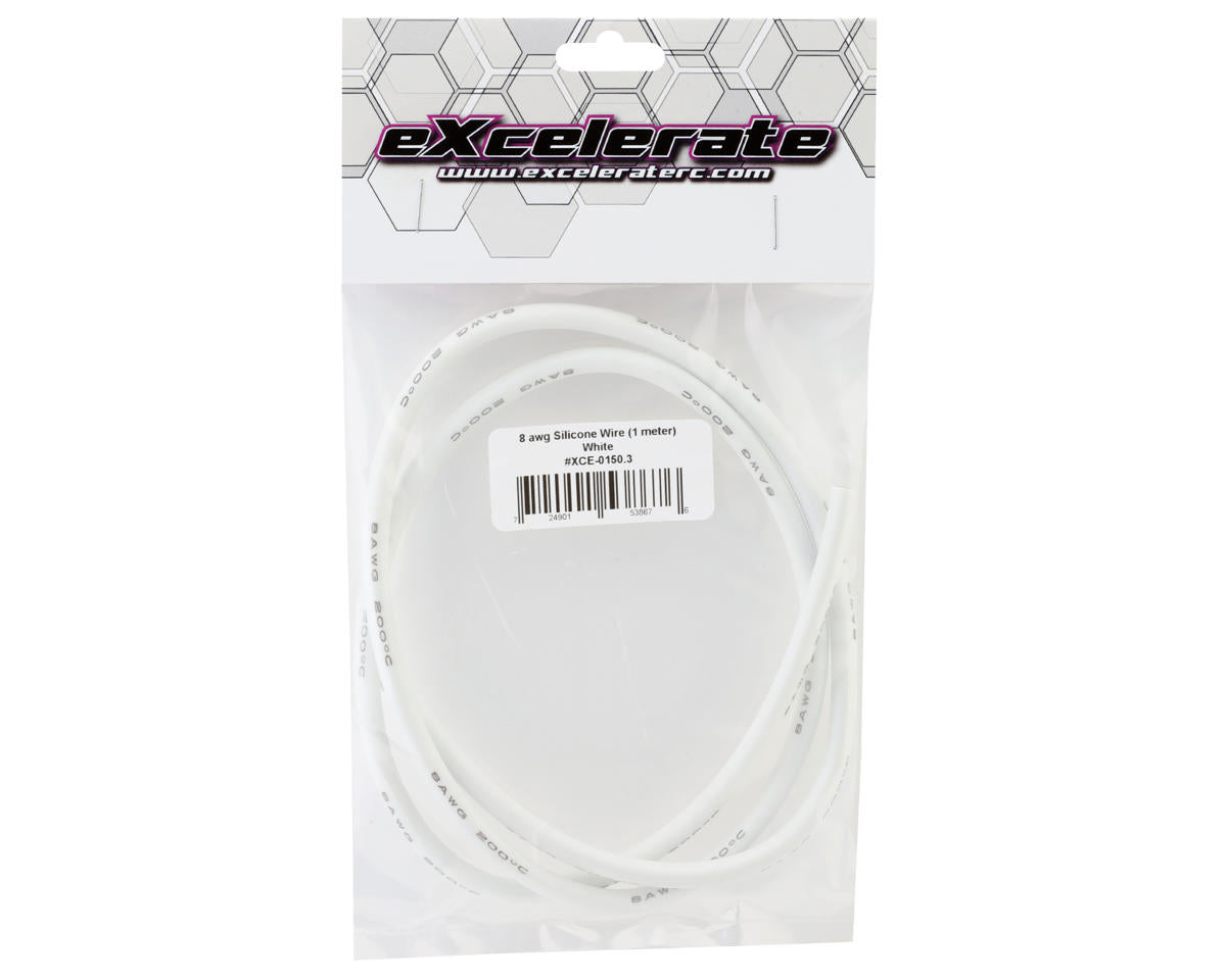 eXcelerate Silicone Wire (White) (1 Meter) (8AWG)