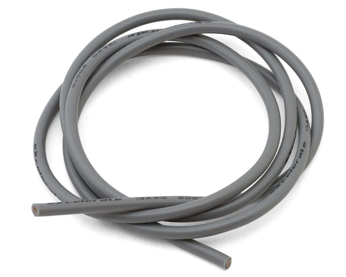 eXcelerate Silicone Wire (Grey) (1 Meter) (13AWG)