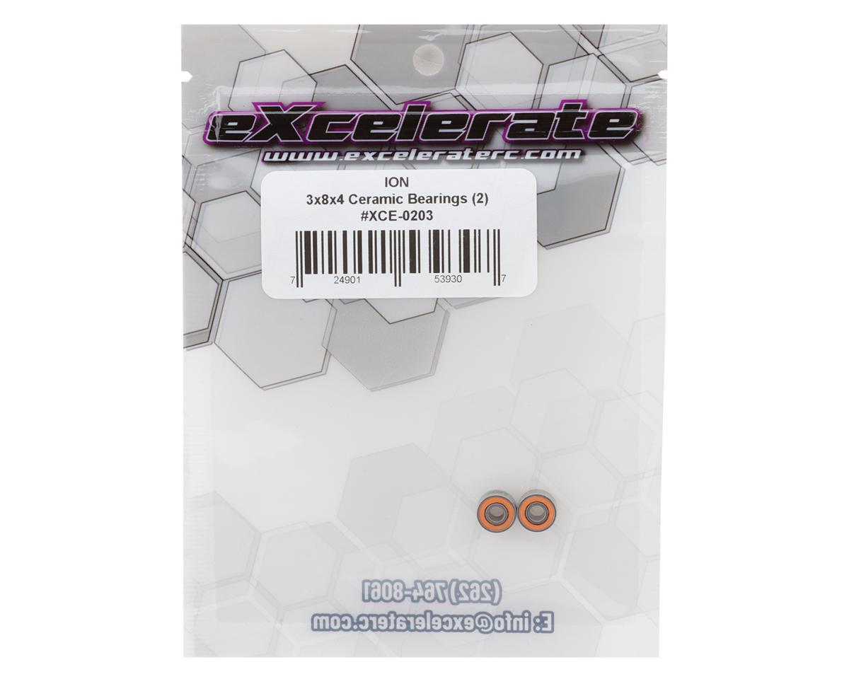eXcelerate 3x8x4mm ION Ceramic Bearings (2)