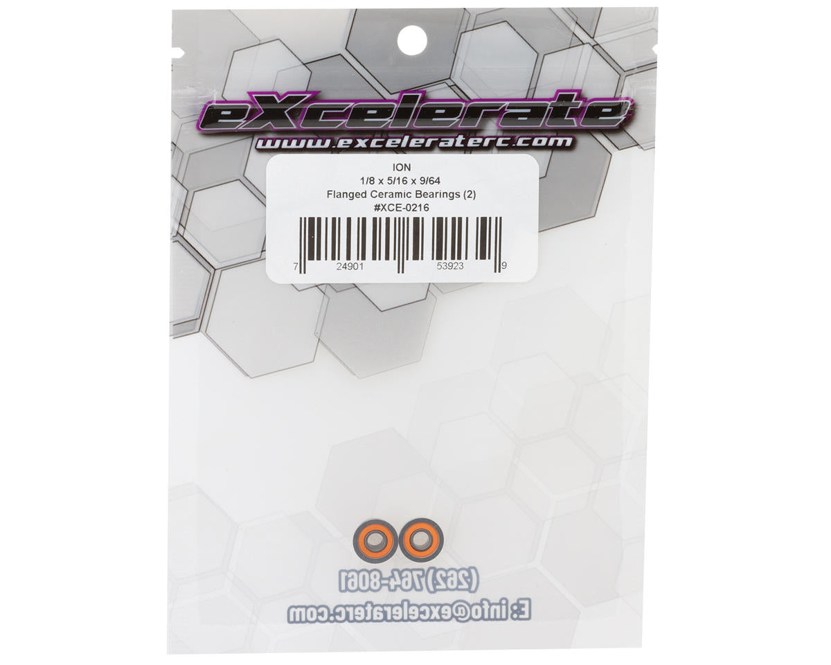 eXcelerate 1/8x5/16x9/64in ION Ceramic Flanged Ball Bearings (2)
