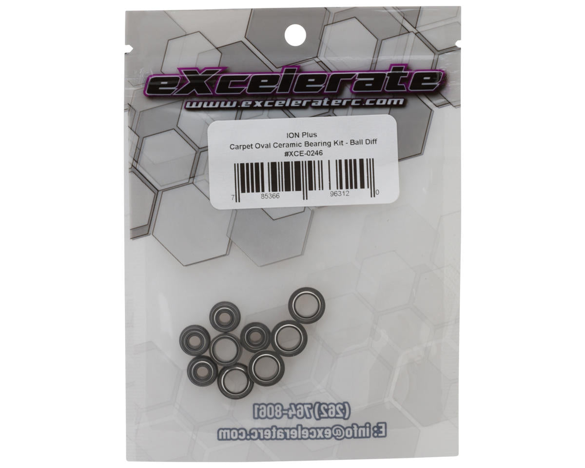 eXcelerate ION Plus Carpet Oval Ball Differential Ceramic Bearing Kit