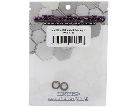 eXcelerate 1/4"x3/8"x1/8" Flanged Ball Bearings (2)