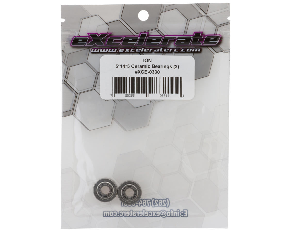 eXcelerate ION Plus 5x14x5mm Ceramic Ball Bearings (2)