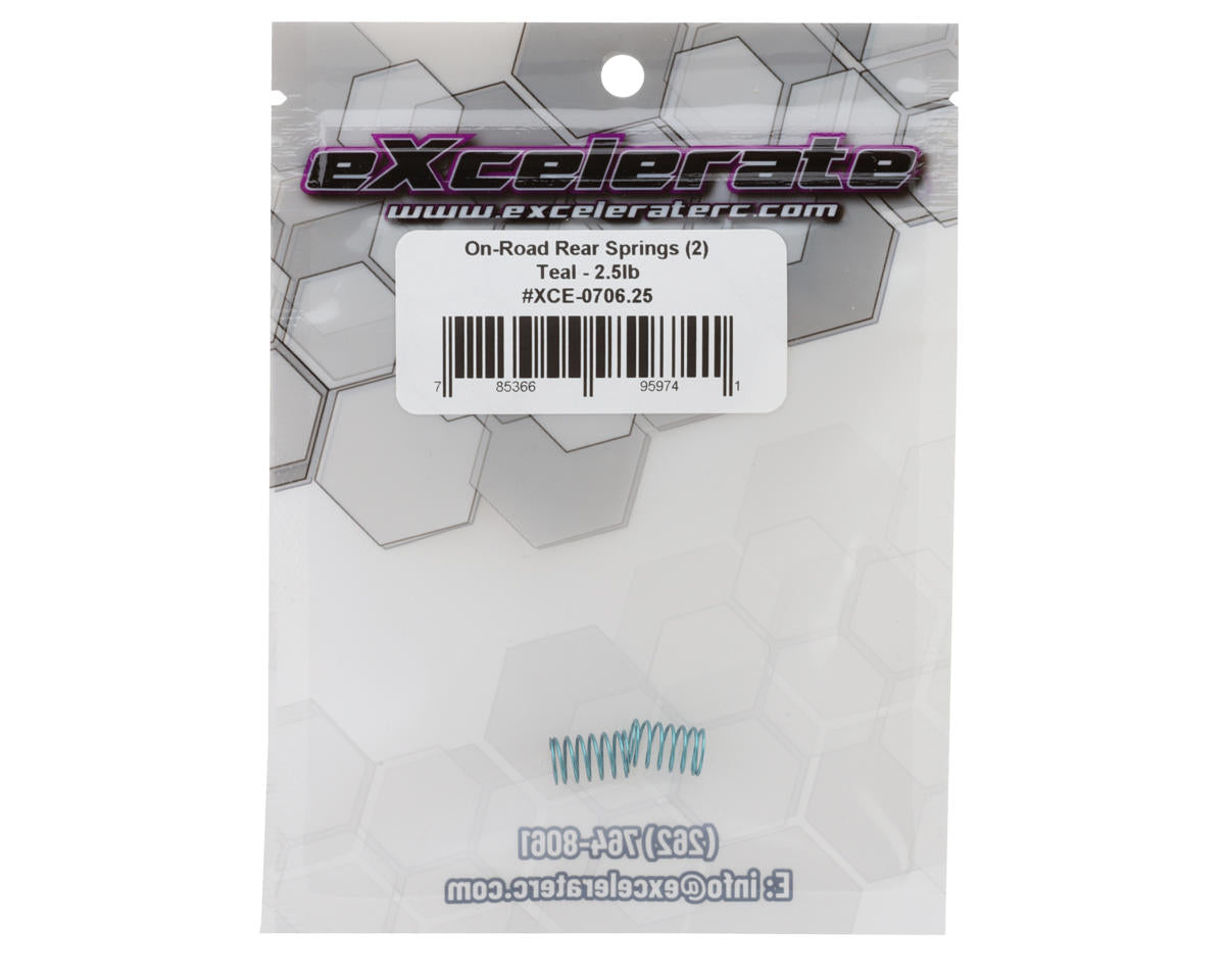 eXcelerate Prodigy On-Road Rear Springs (2) (Teal/2.5lbs)
