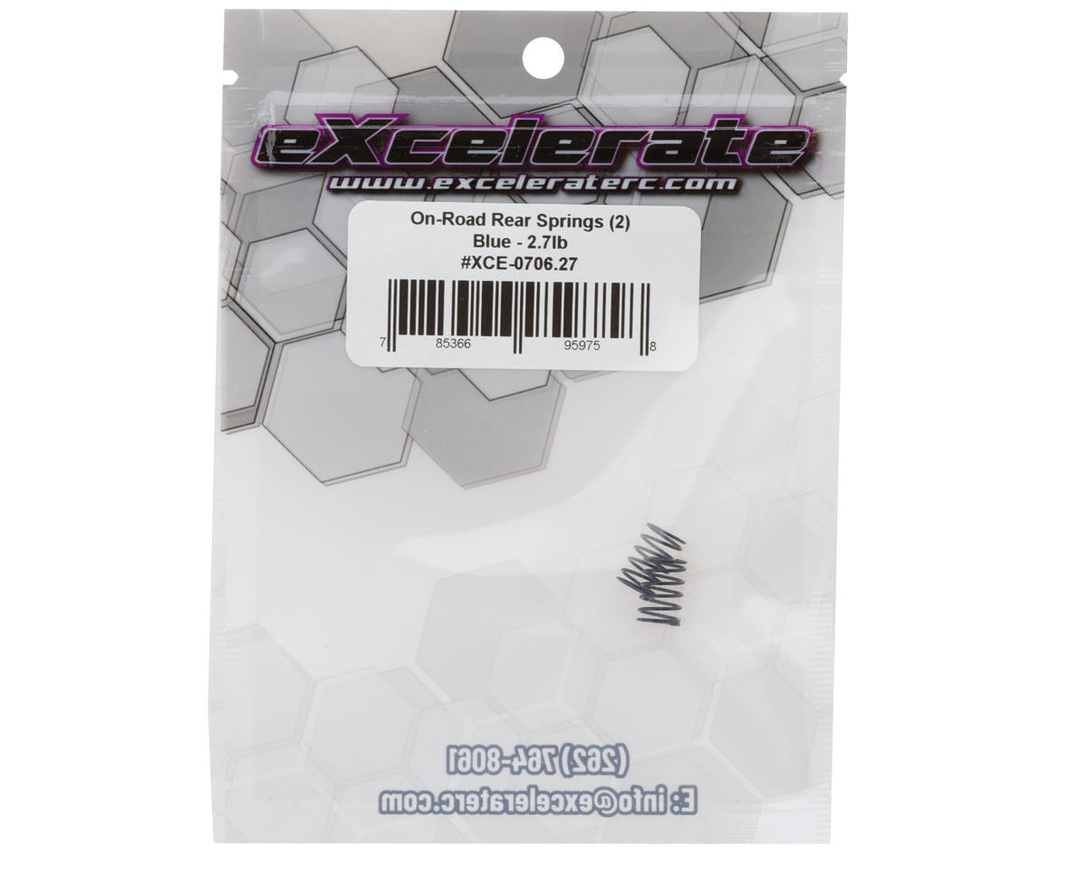 eXcelerate Prodigy On-Road Rear Springs (2) (Blue/2.7lbs)
