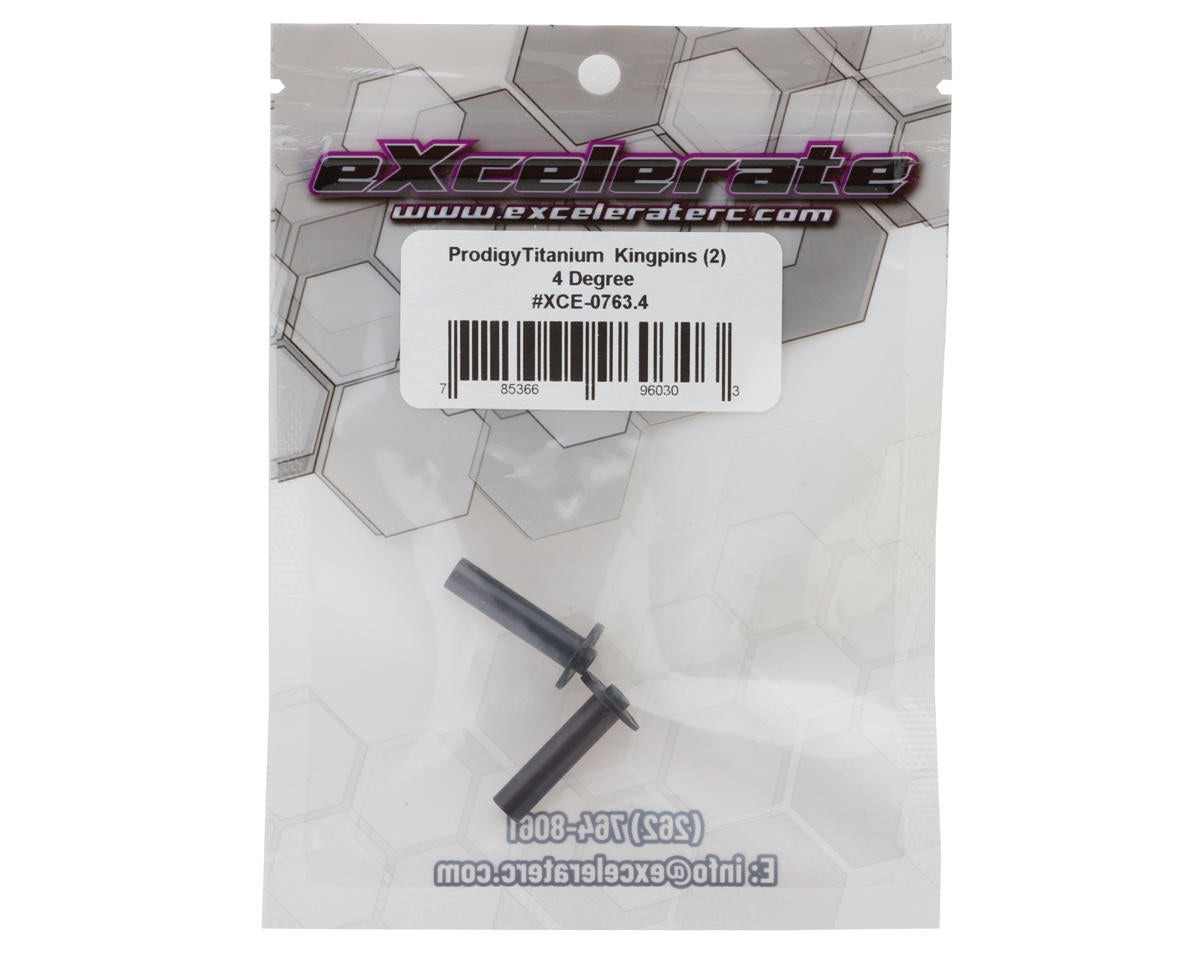 eXcelerate Titanium Kingpins for Prodigy/Awesomatix A12 (2) (4°)