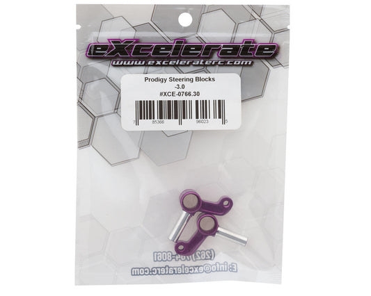 eXcelerate Prodigy Aluminum Steering Blocks (2) (-3.0°)