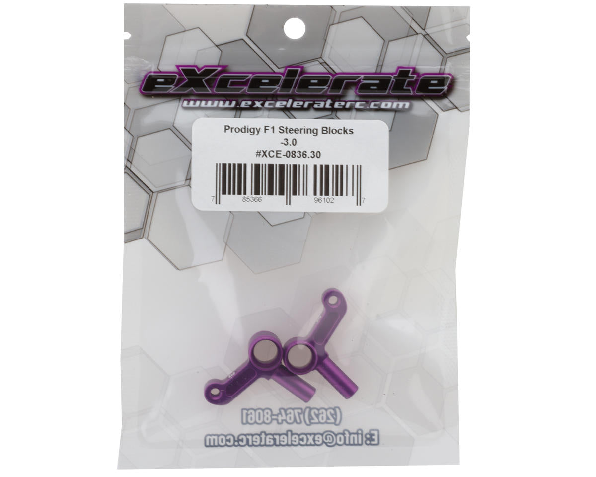 eXcelerate Prodigy F1 Aluminum Steering Blocks (2) (-3.0°)