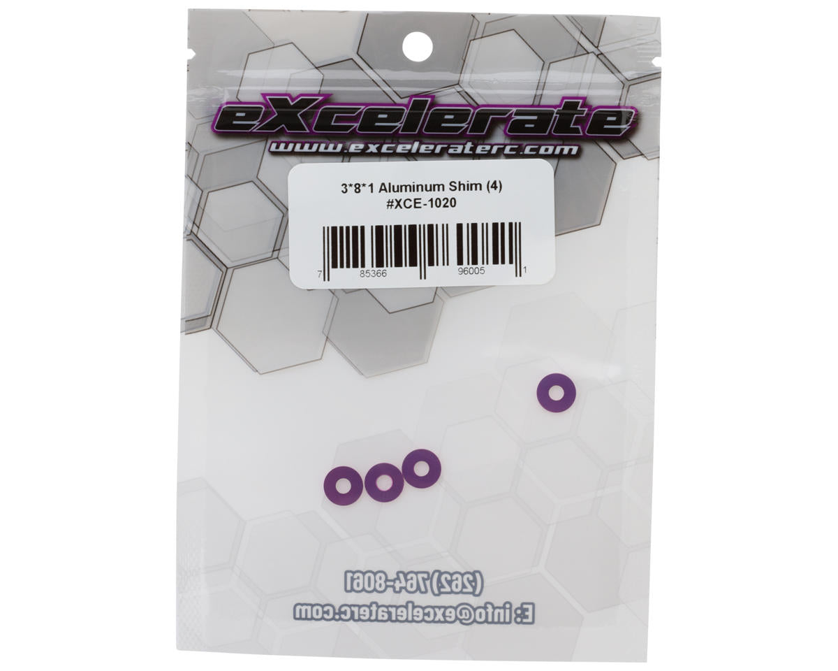 eXcelerate 3x8x1mm Aluminum Shim (4)