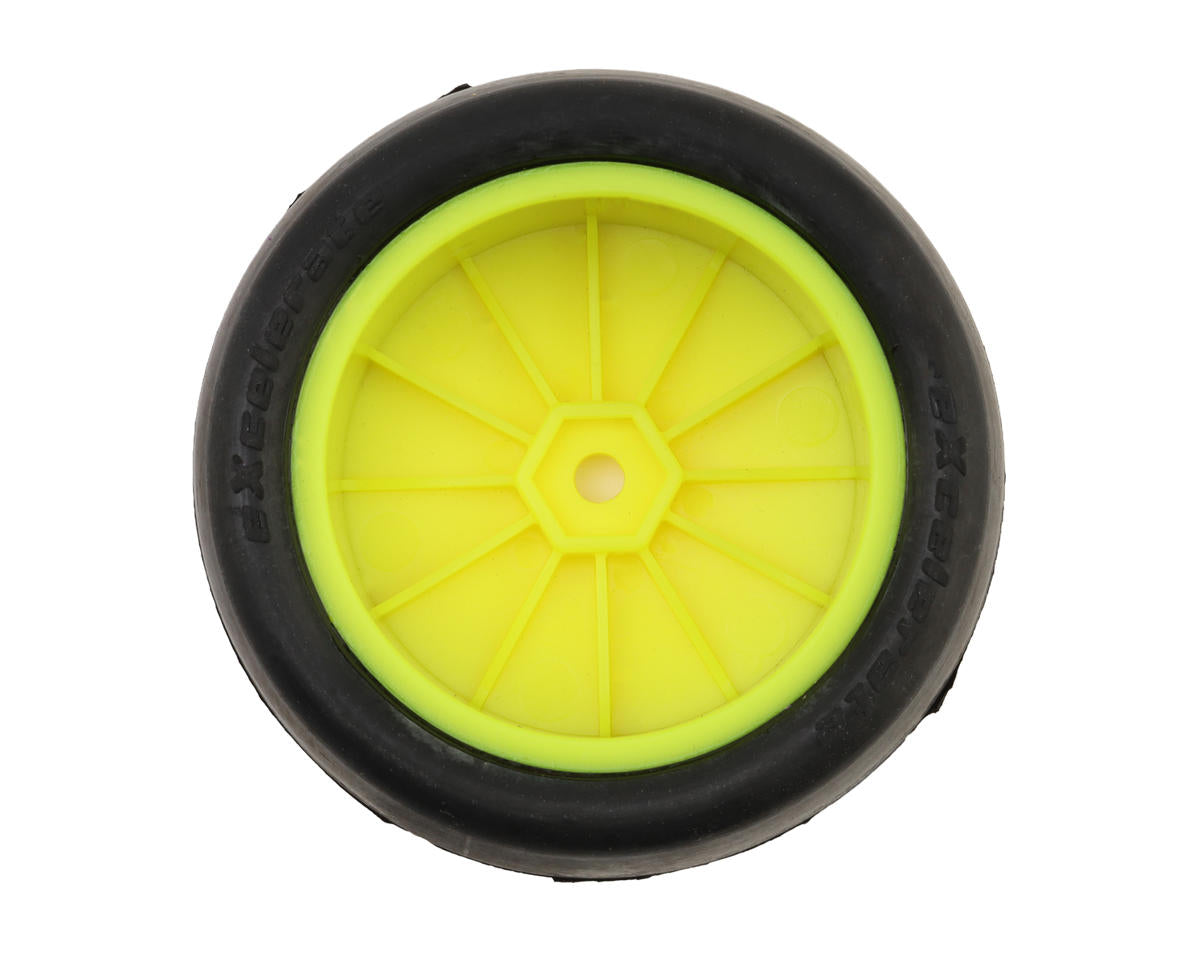 eXcelerate 2.2" Front 4WD Buggy Slick Pre-Mounted Tires (Yellow) (2) (Red)