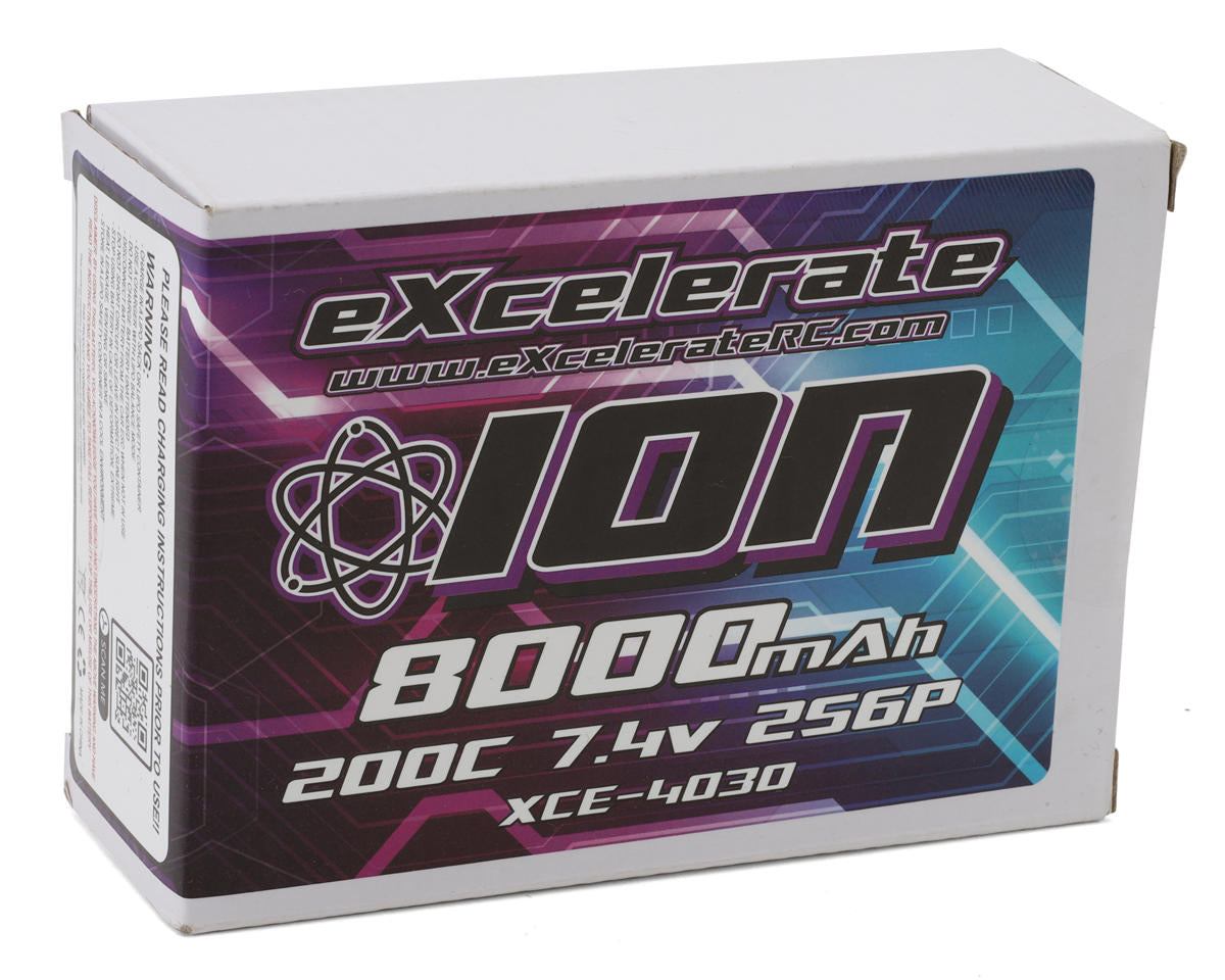 eXcelerate ION 2S Soft Pack 200C Drag Race LiPo Battery