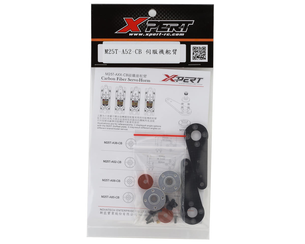 Xpert Carbon Fiber Servo Horn (2) (52mm) (25T)
