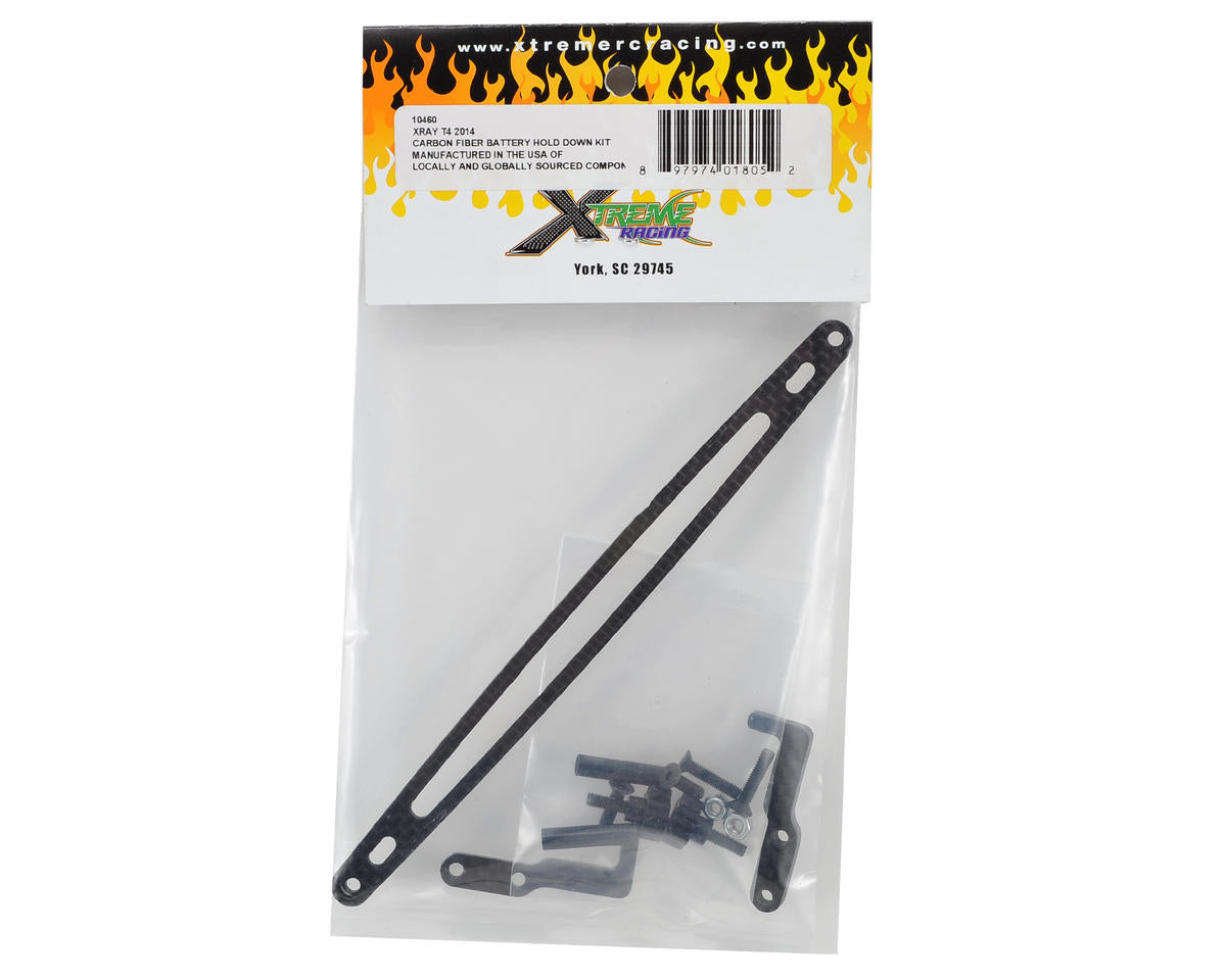 Xtreme Racing XRAY T4 Carbon Fiber Battery Hold Down Kit