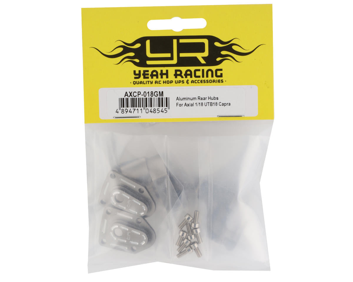 Yeah Racing UTB18 Capra Aluminum Rear Hubs (Gunmetal) (2)
