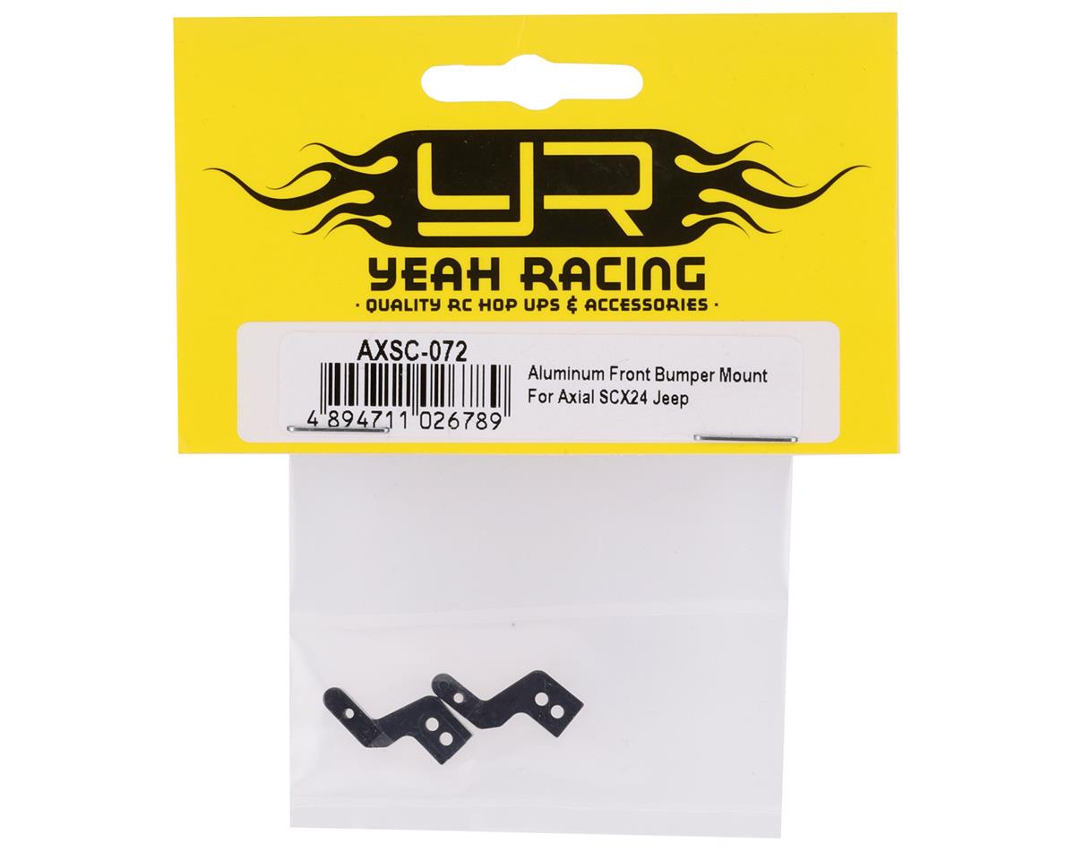 Yeah Racing Axial SCX24 Aluminum Front Bumper Mounts (Black) (2) (AXI00002V2)