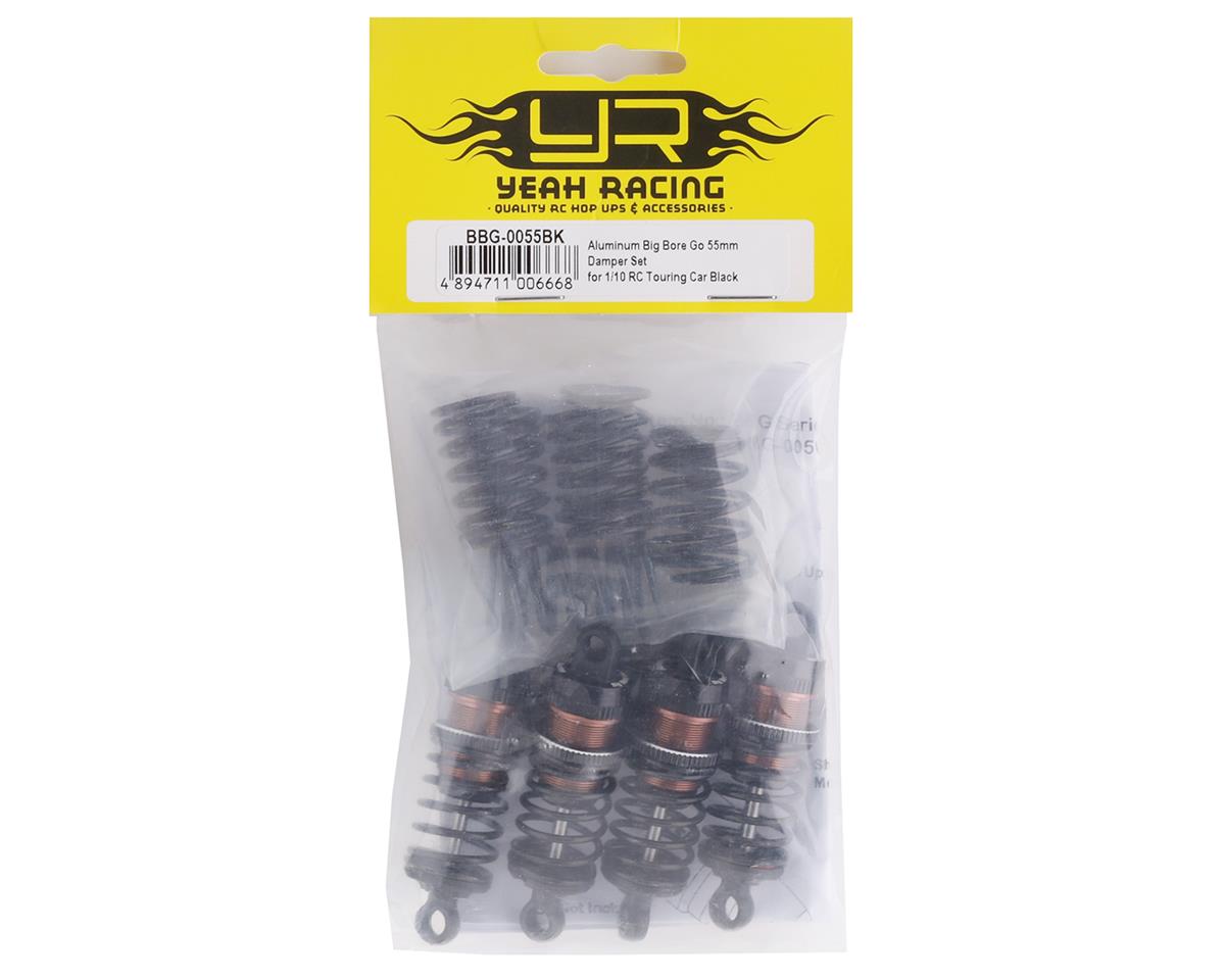 Yeah Racing Aluminum Go Big Bore Touring Shocks (Black) (4) (55mm)