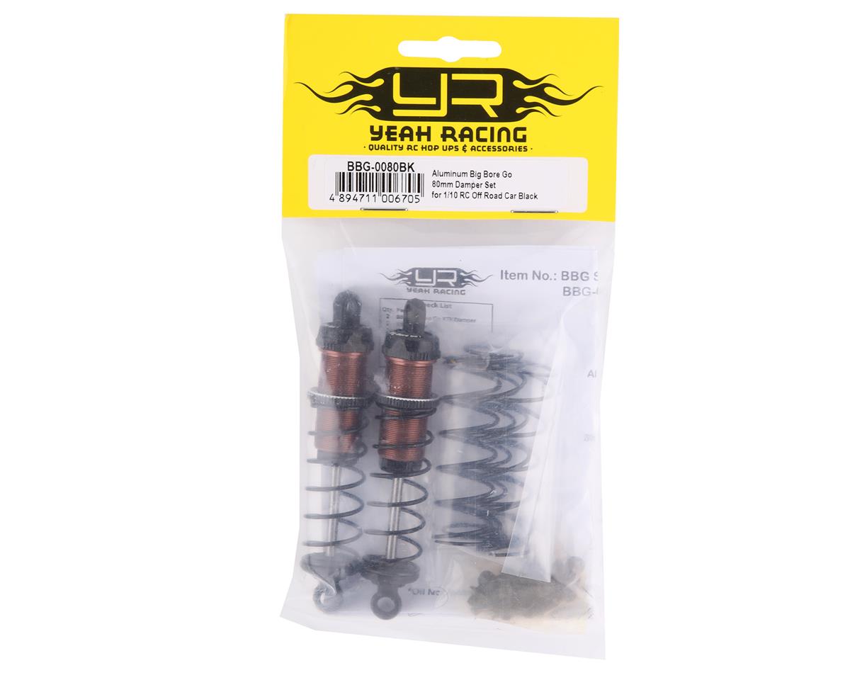 Yeah Racing Aluminum Go Big Bore Off-Road Shocks (Black) (2) (80mm)