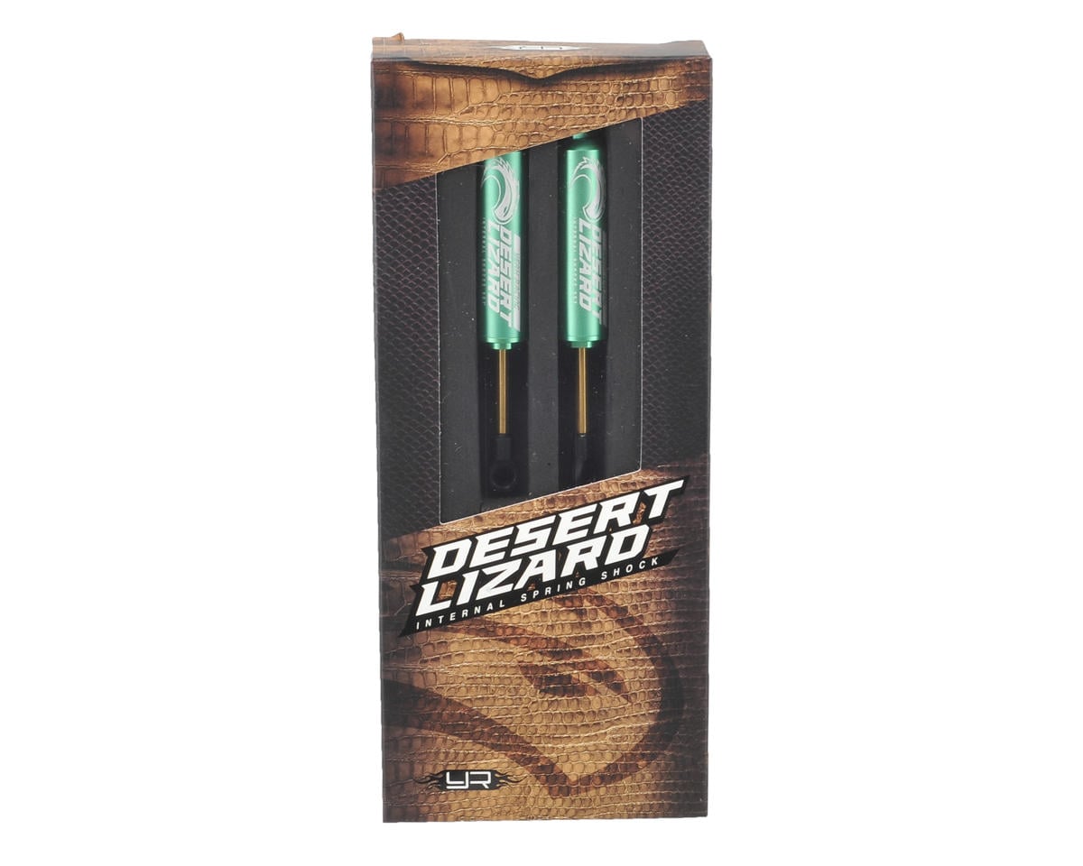 Yeah Racing Aluminum Desert Lizard Two Stage Internal Spring Shocks (Green) (2)