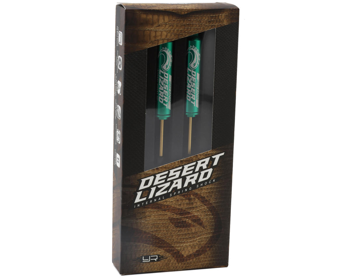 Yeah Racing Aluminum Desert Lizard Two Stage Internal Spring Shocks (Green) (2)