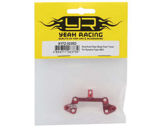 Yeah Racing Kyosho Fazer MK2 Aluminum Rear Body Post Tower Mount (Red)