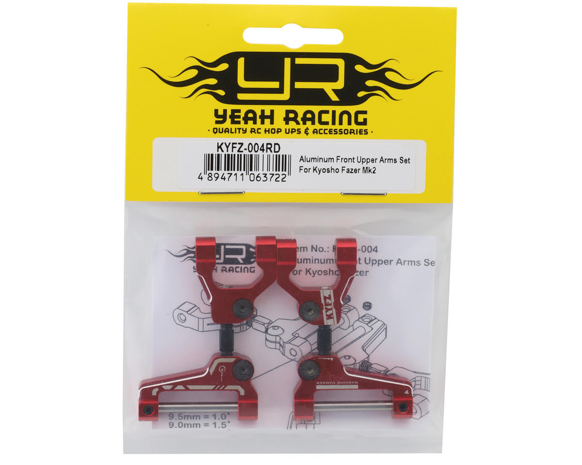 Yeah Racing Kyosho Fazer MK2 Aluminum Front Upper Arms (Red) (2)