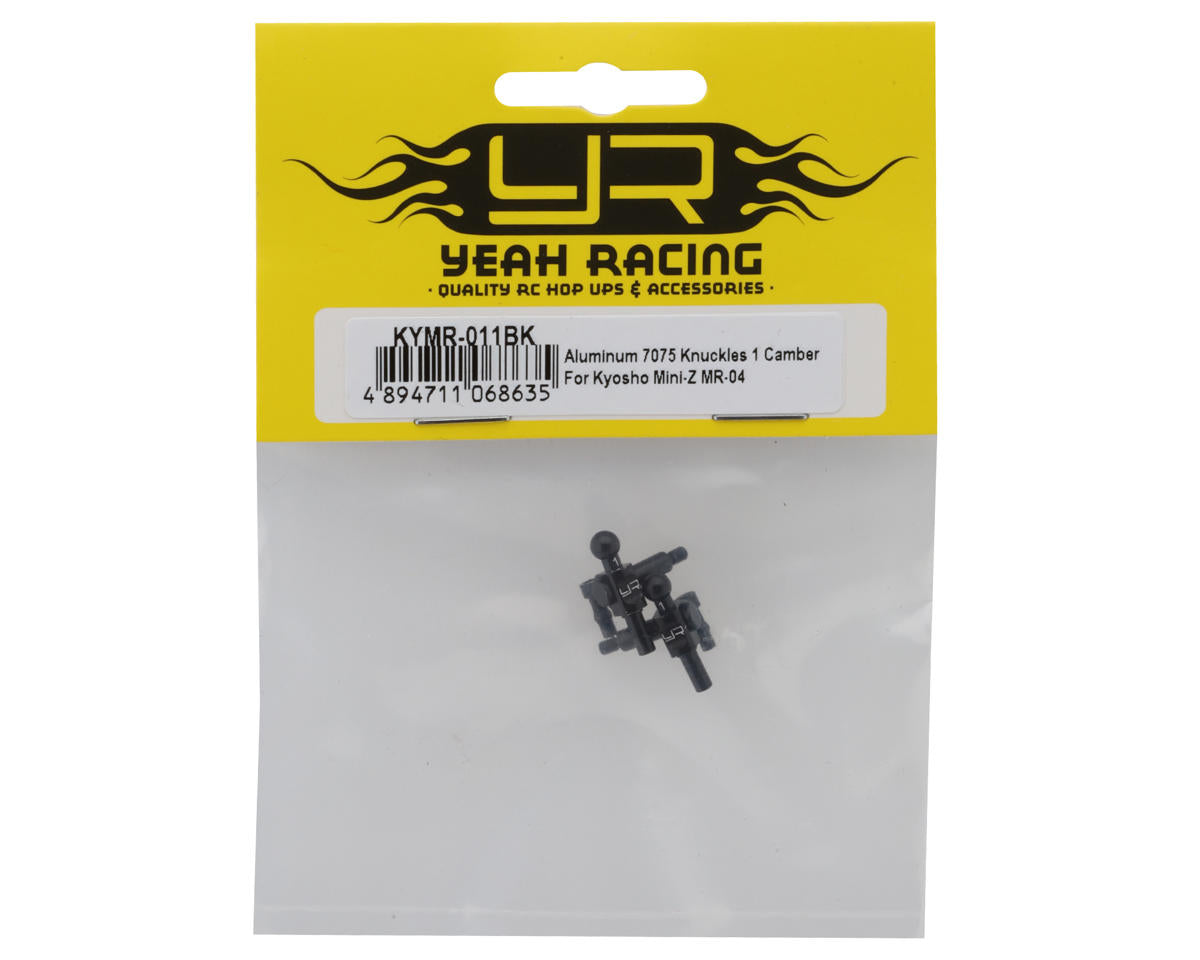 Yeah Racing Kyosho Mini-Z Aluminum Steering Knuckles (Black) (2) (+1 Camber)